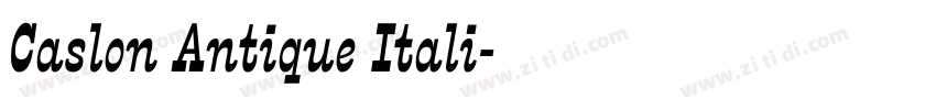 Caslon Antique Itali字体转换